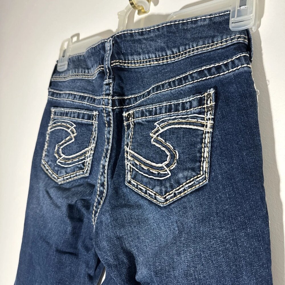 Silver Jeans Suki Bootcut W26/L30 Dark Wash Embroidered Pocket Women's Western - Picture 9 of 9